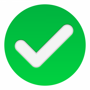 checkmark green tick isolated on transparent background png